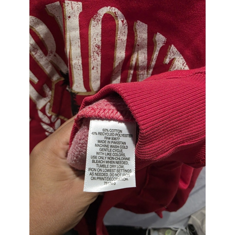NWT Vermont Meadows Ranch Scarlet Horse Graphic Sweatshirt Red Country Relax L - Picture 5 of 7